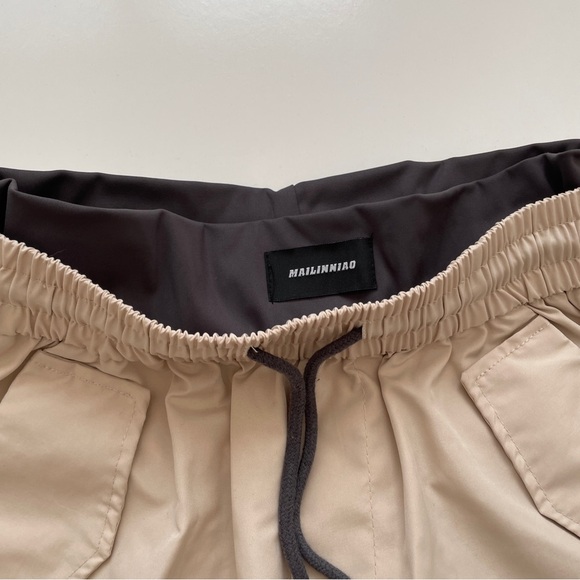 YesStyle Drawstring Street Cargo Pants, Tan & Gray, Size S Small - Picture 8 of 13